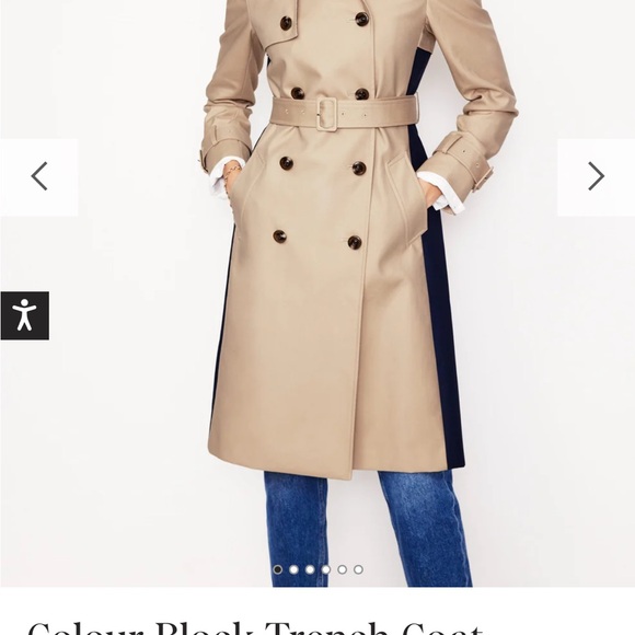 Boden trench coat NWOT US 8 color block U0214 current online gorgeous - Picture 2 of 14